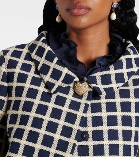 Valentino Checked wool and cotton-blend jacket 4