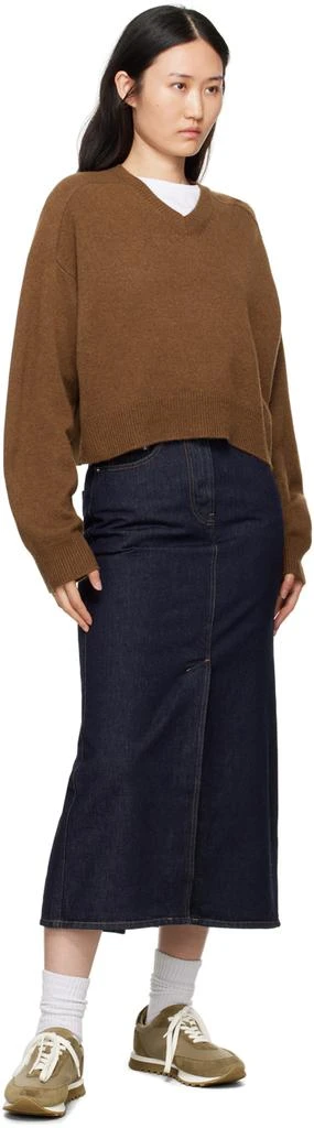 Loulou Studio Indigo Rona Denim Midi Skirt 4