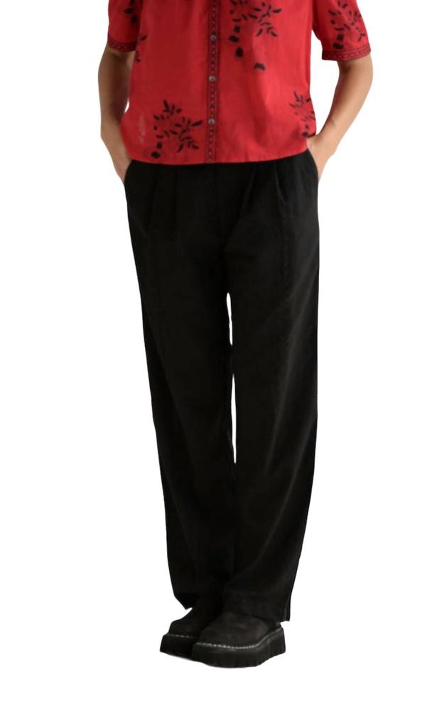 Alix of Bohemia Colette Seersucker Pant In Noir