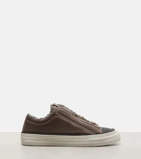 Brunello Cucinelli Monili suede slip-on shoes 4