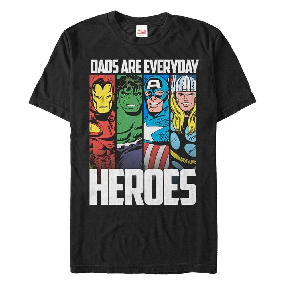 Fifth Sun Marvel Men's Comic Collection Dads Are Everyday Heroes Short Sleeve T-Shirt