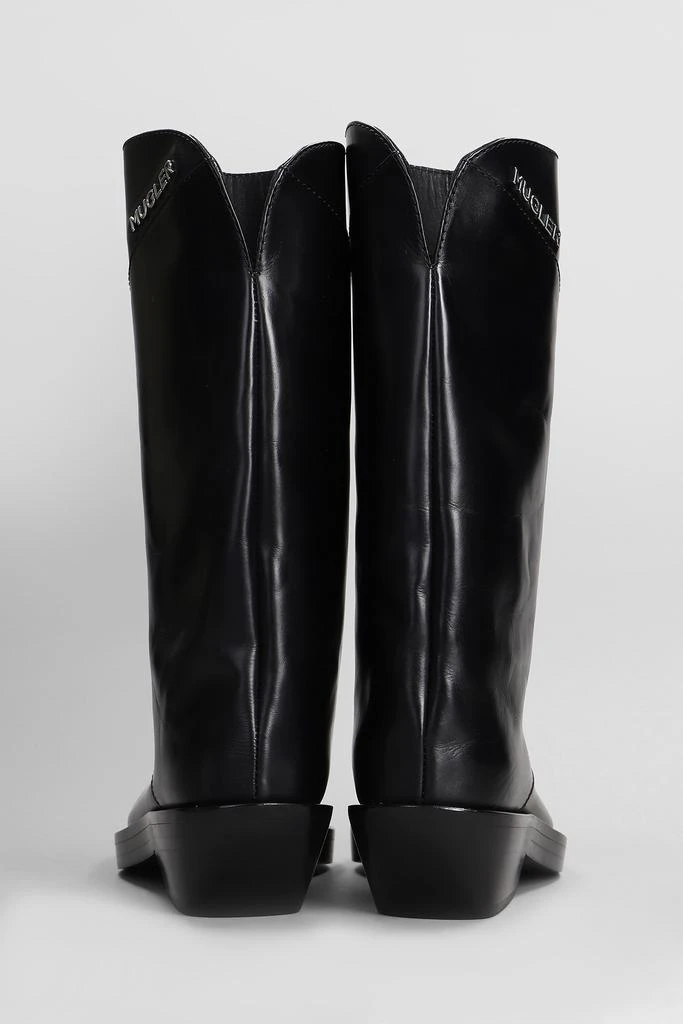Mugler Santiago Boot High Heels Ankle Boots In Black Leather 4