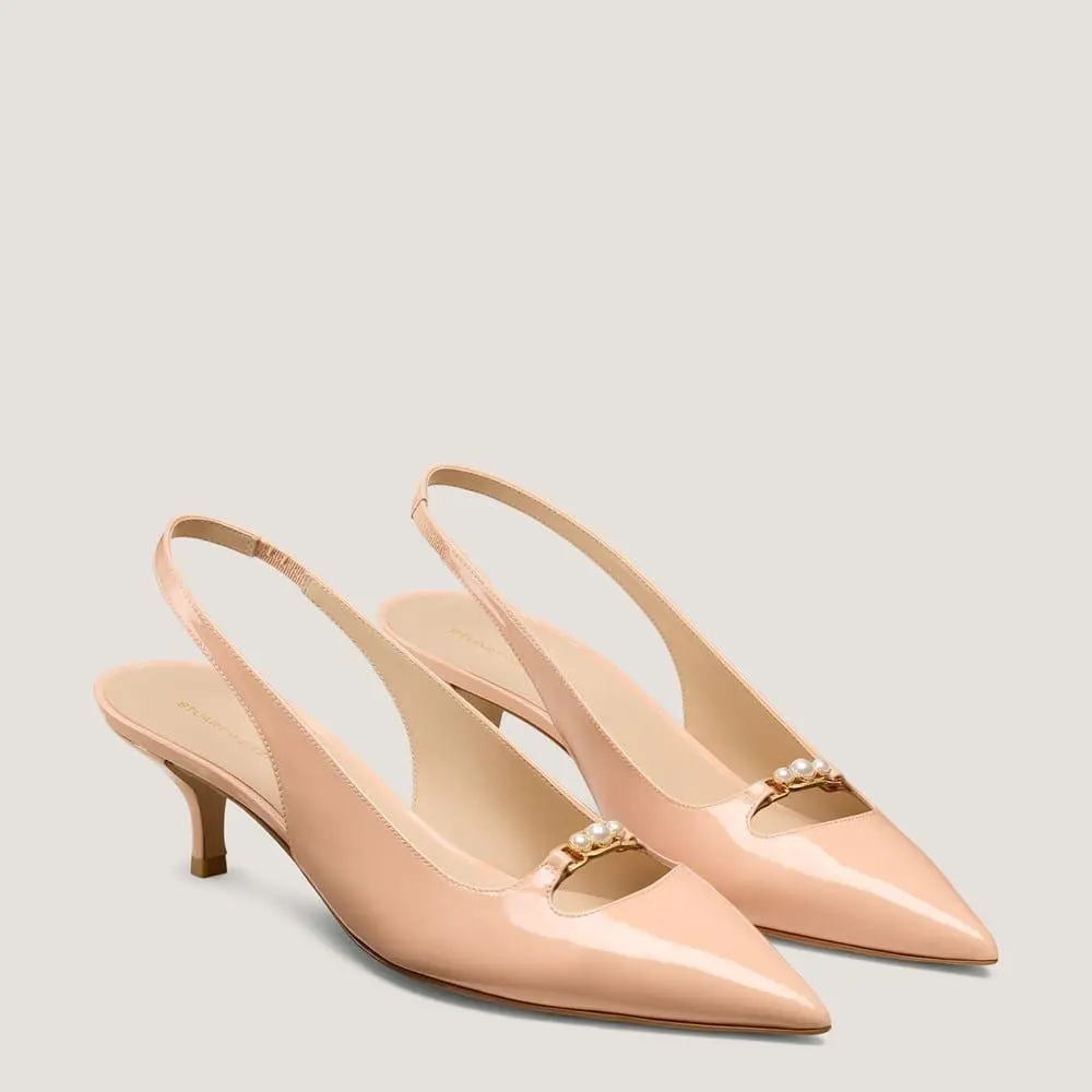 Stuart Weitzman Emmaline Pearl Slingback Pump 50