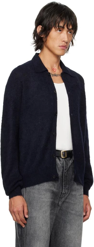 AURALEE Navy Baby Suri Alpaca Cardigan 2