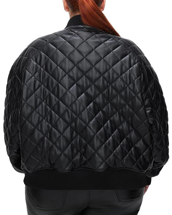 Good American Better Than Leather Quilted Bomber Jacket 2