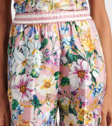 Dolce 
Gabbana Floral silk twill shorts 4