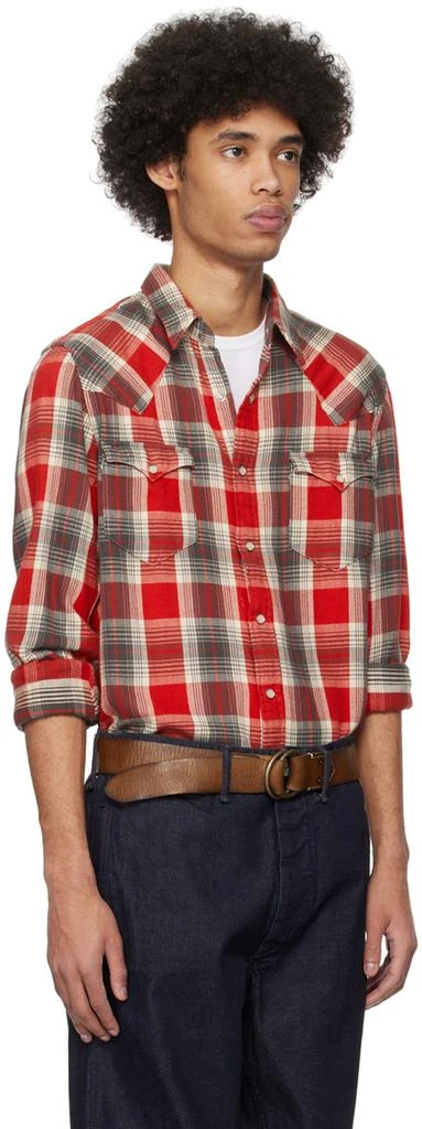 RRL Red & Gray Slim-Fit Shirt 2