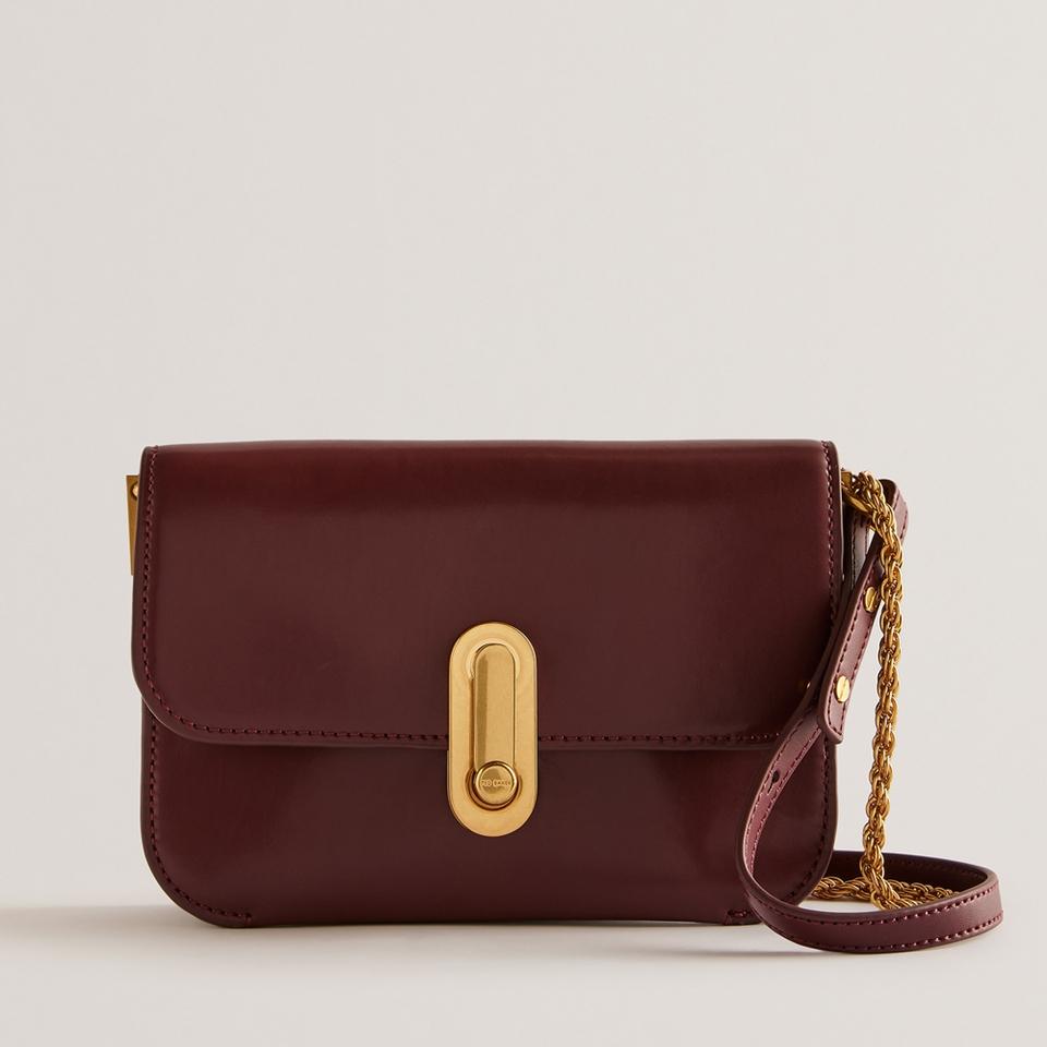Ted Baker London Ted Baker Kkaysa Polished Leather Small Crossbody Bag