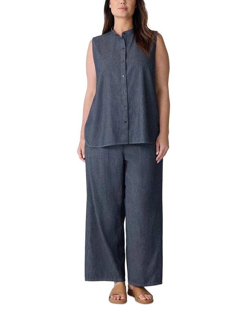 Eileen Fisher Mandarin Collar Sleeveless Shirt 5