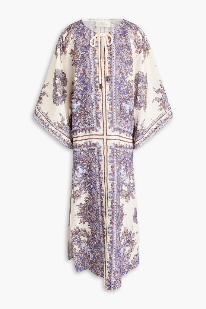 Zimmermann Paisley-print linen kaftan 1
