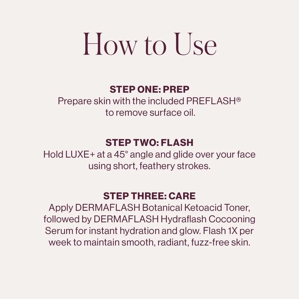 DERMAFLASH DERMAFLASH Luxe+ Advanced Sonic Dermaplaning and Peach Fuzz Removal - Blush 6