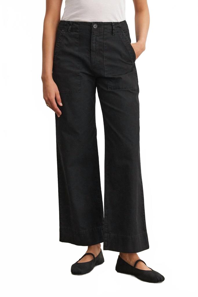 Velvet by Graham & Spencer Mya Cotton Canvas Pant In Vintage Black