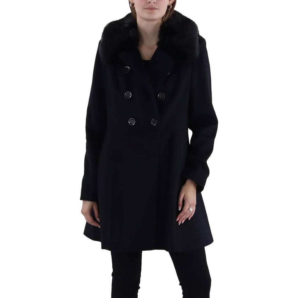 Via Spiga Womens Wool Blend Midi Pea Coat 3