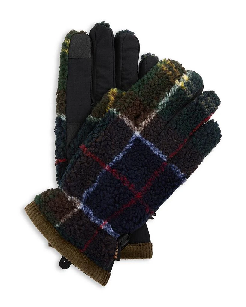 Barbour Field Tartan Fleece Gloves 1