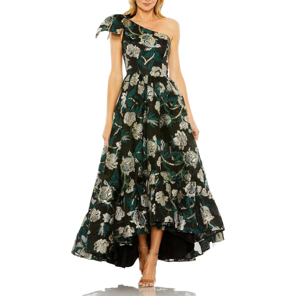 Mac Duggal Womens Metallic Maxi Evening Dress 1