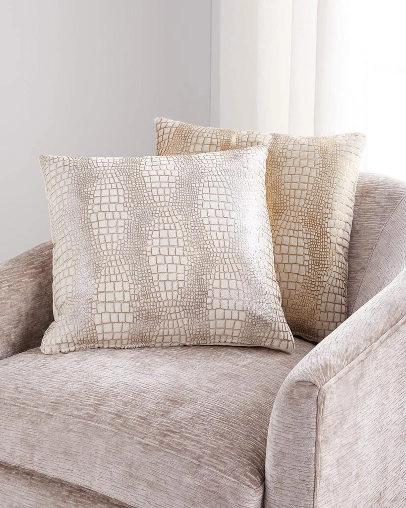 Massoud Coco Hair Hide Pillow, 19"Sq. 1