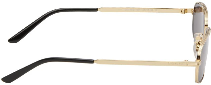 Gucci Gold Rectangular Frame Sunglasses 2