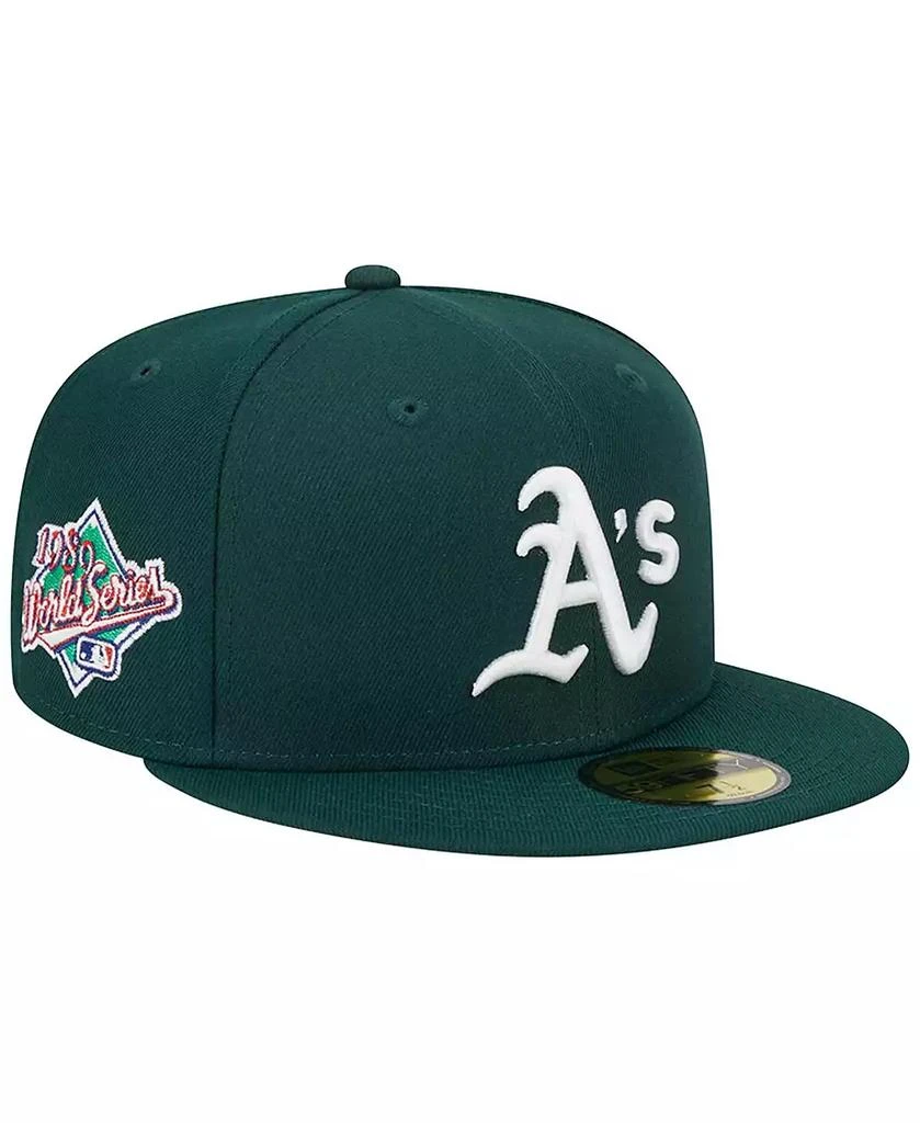 New Era Men's Green Oakland Athletics 1989 World Series Team Color 59FIFTY Fitted Hat 1