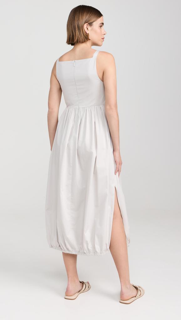 Tibi Eco Poplin Square Neck Sculpted Dress