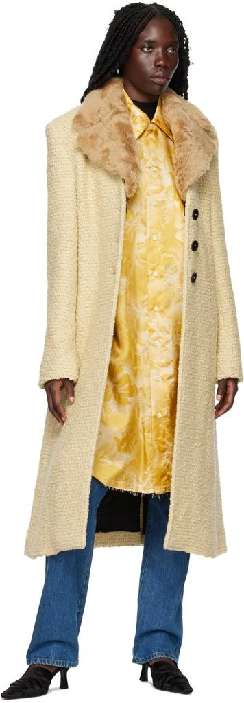 Kwaidan Editions Beige Notched Lapel Coat 4