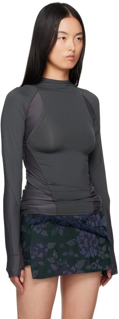 Hyein Seo Gray Track Long Sleeve T-Shirt 4