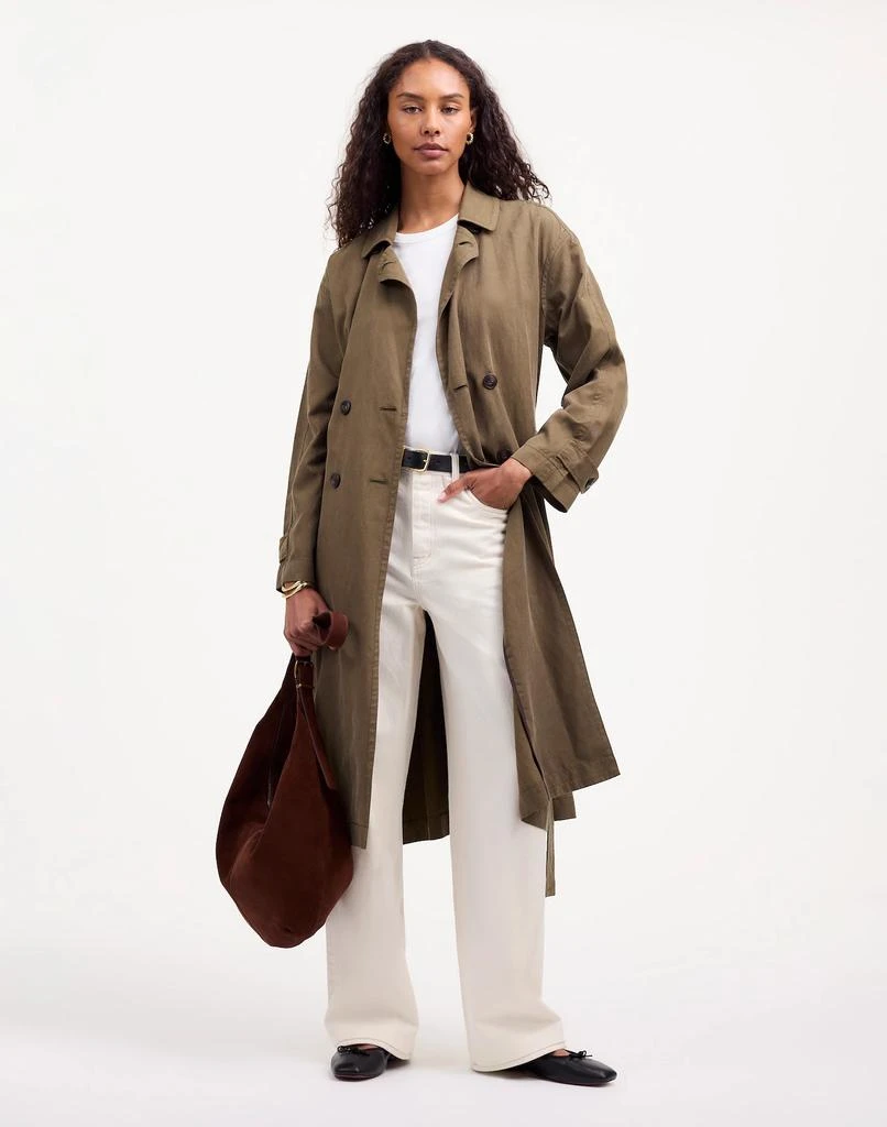 Madewell Belted Trench Coat in Drapey Twill 1