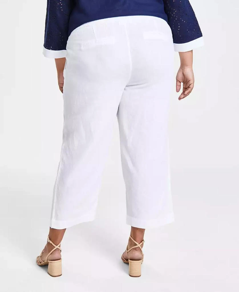 Charter Club Plus Size 100% Linen Cropped Pants, Exclusively at Macy's 2