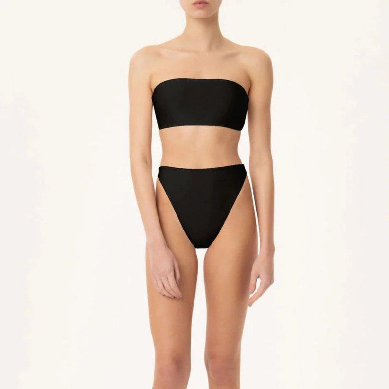 Adriana Degreas Solid High-Leg Bandeau Bikini