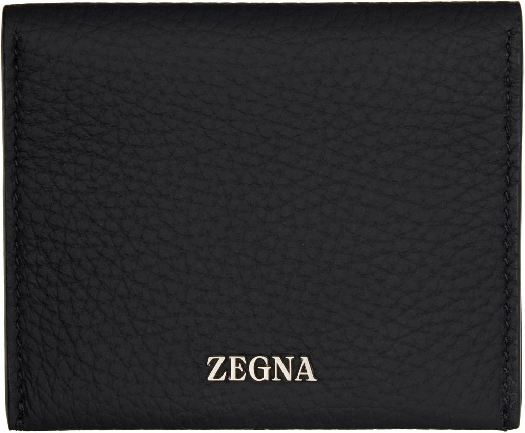 Zegna Black Leather Wallet 1