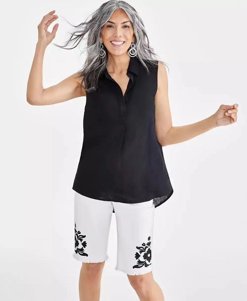 Style & Co Women's Sleeveless Popover Shirt, Created for Macy's 1
