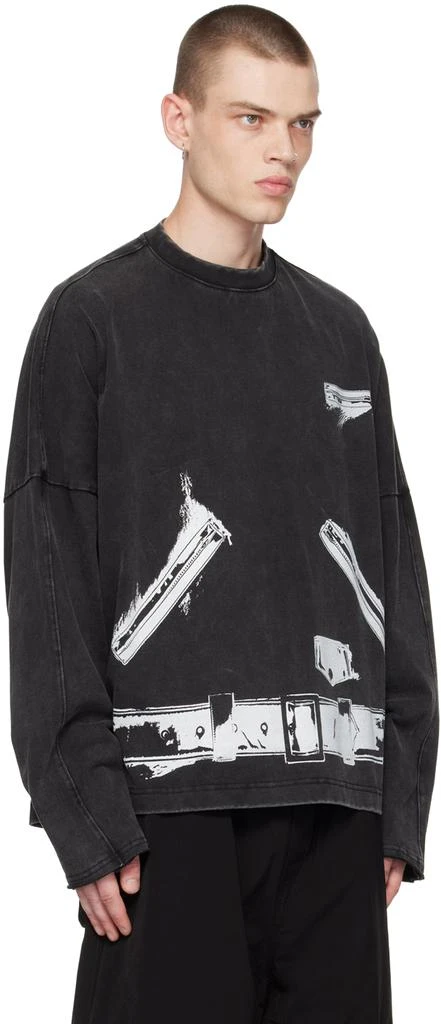 We11done Black Trompe L'Oeil Long Sleeve T-Shirt 2