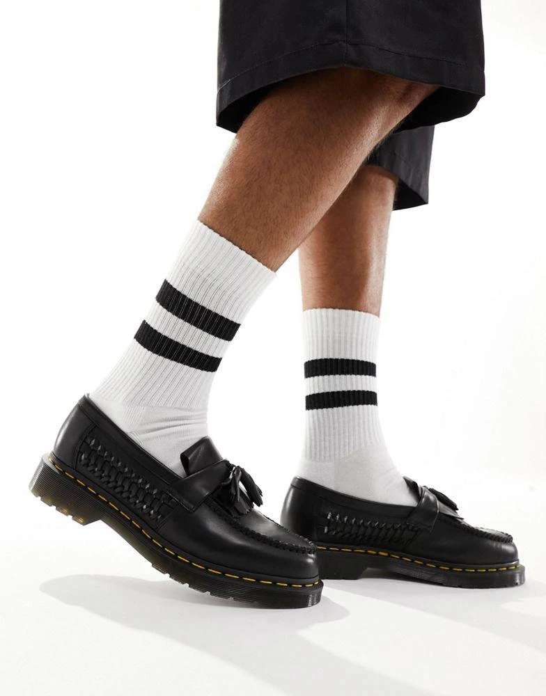 Dr. Martens Dr Martens Adrian woven tassel loafers in black 1