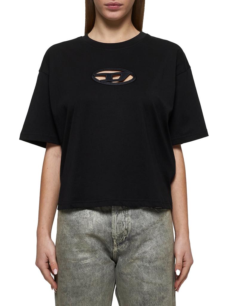 Diesel DIESEL | Black T-Buxt-Crop-Od T-shirt | Women | XXS
