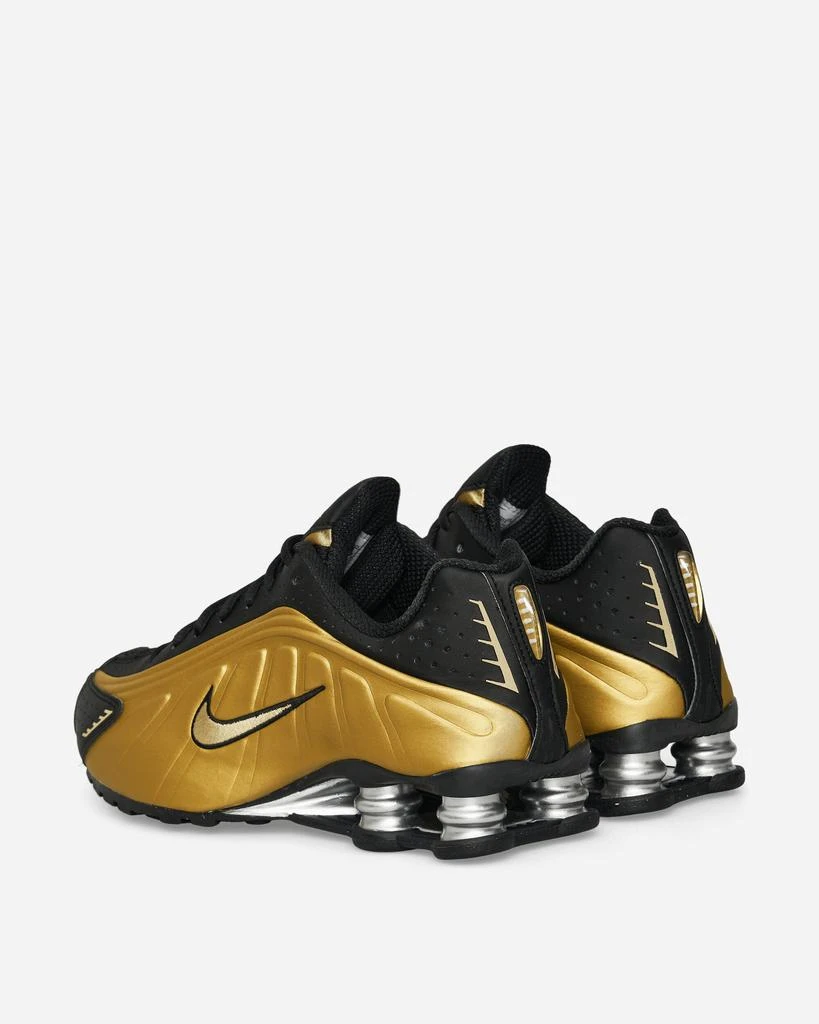NIKE Women's Shox R4 Sneakers Black / Metallic Gold 5