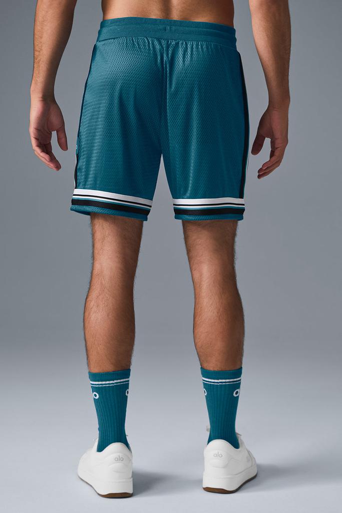 Alo 7" Key Mesh Basketball Short - Oceanic Teal