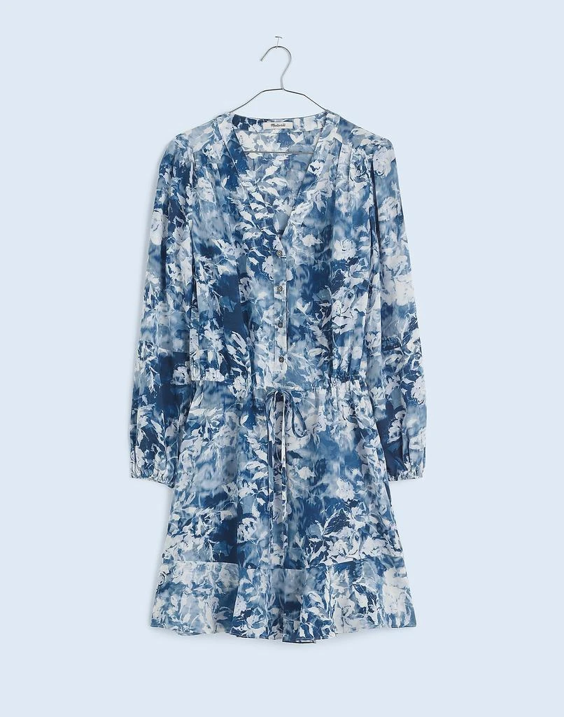 Madewell Tie-Waist Mini Shirtdress in Floral Crepe 6
