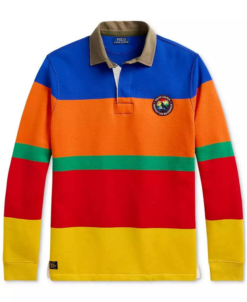 Ralph Lauren Men's Classic-Fit Striped Fleece Rugby Shirt 5