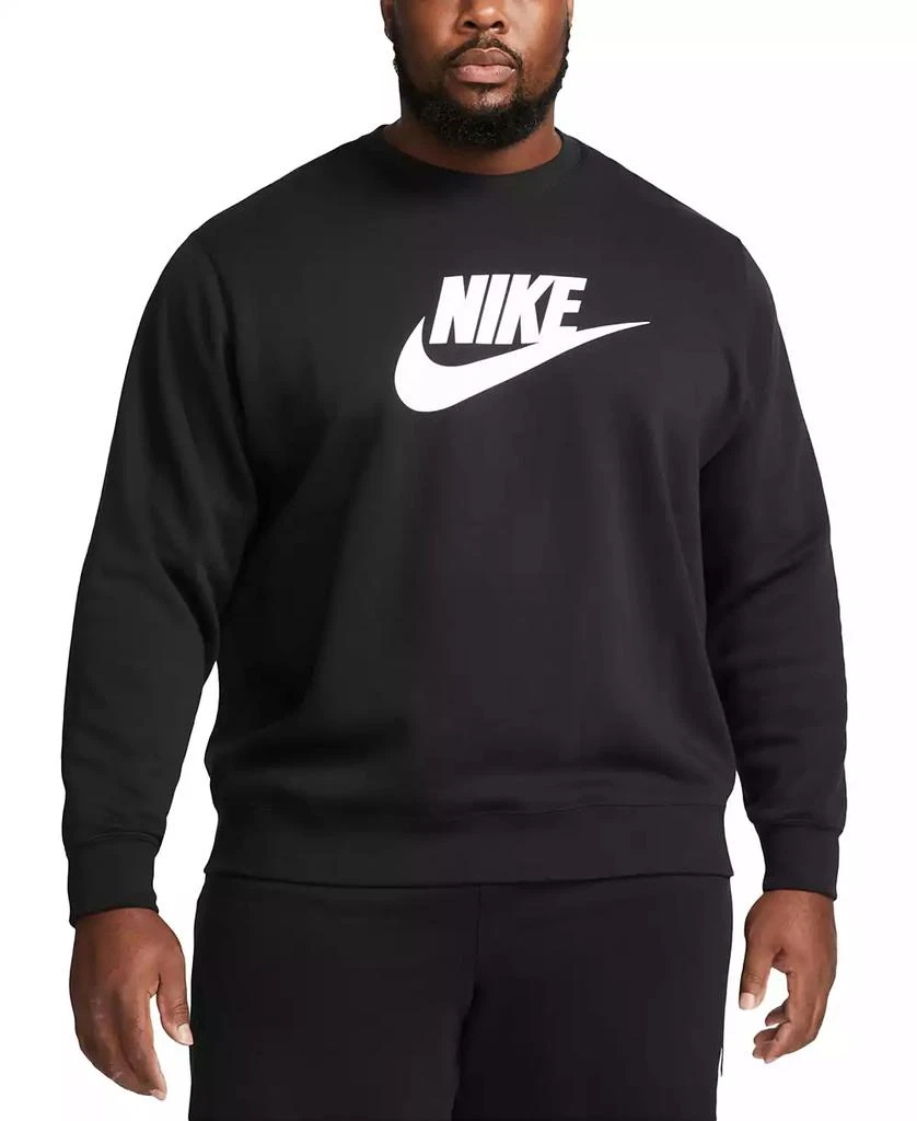 NIKE Men's Sportswear Club Fleece Graphic Crewneck Sweatshirt 2