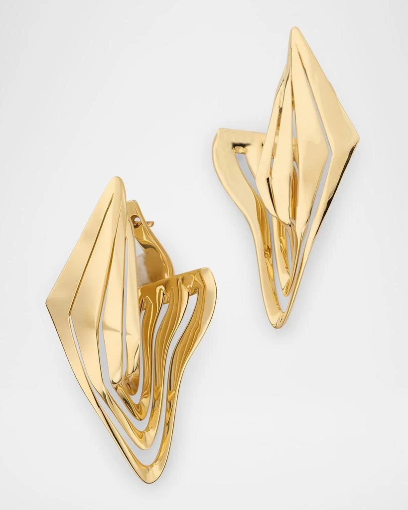 Dries Criel 18K Yellow Gold Large Dali Earrings