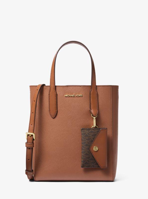 Michael Kors Vincent Small Saffiano Leather Convertible Tote Bag with Card Case