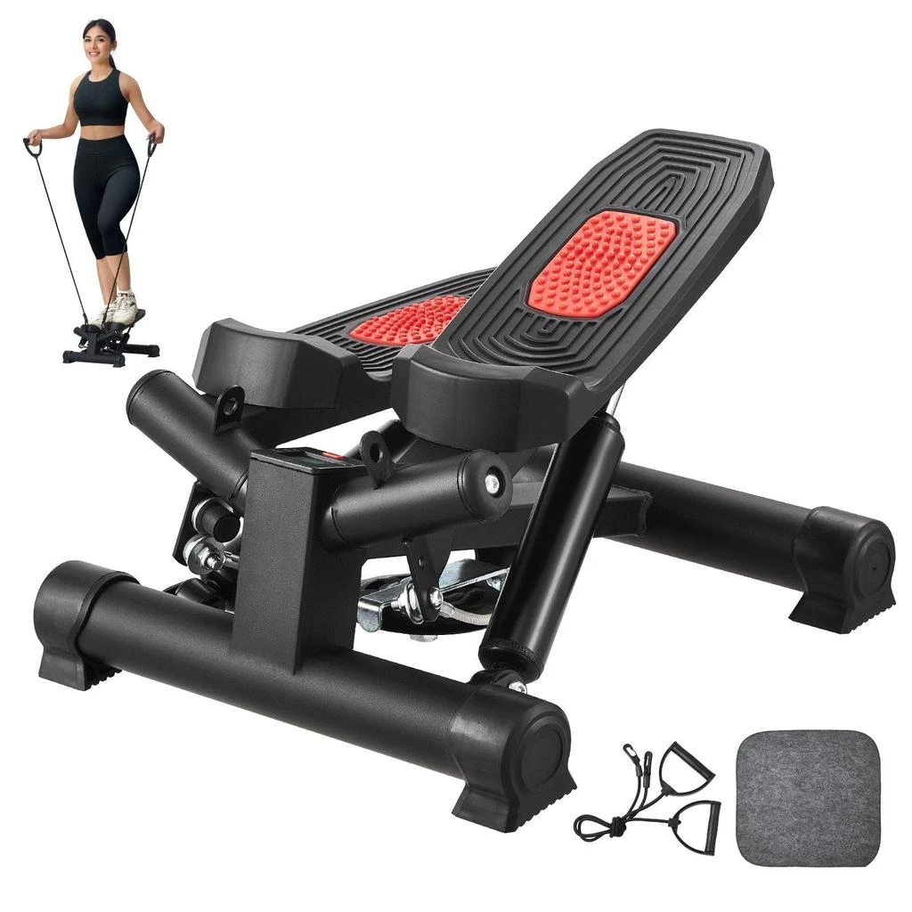 CARDIORAKK Stair Stepper for Exercise at Home Mini Twist Stepper with Resistance Band