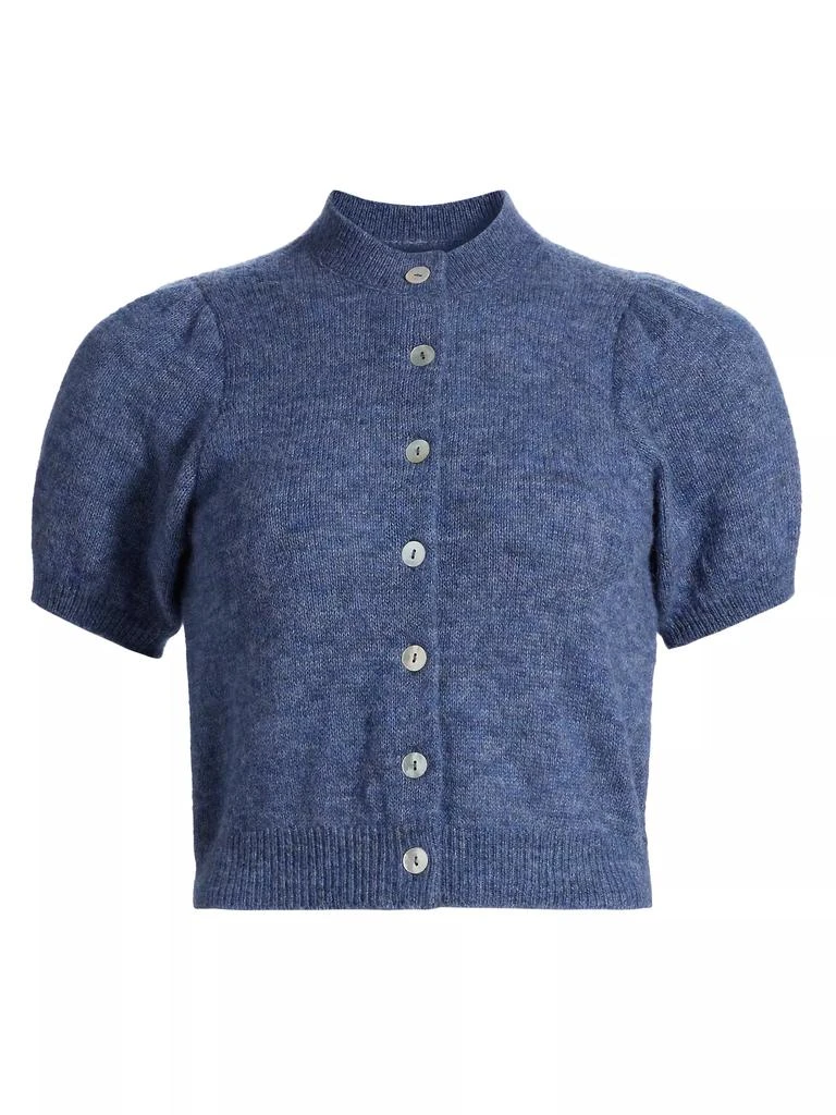 DÔEN Anisa Alpaca-Wool Short-Sleeve Crop Cardigan 1