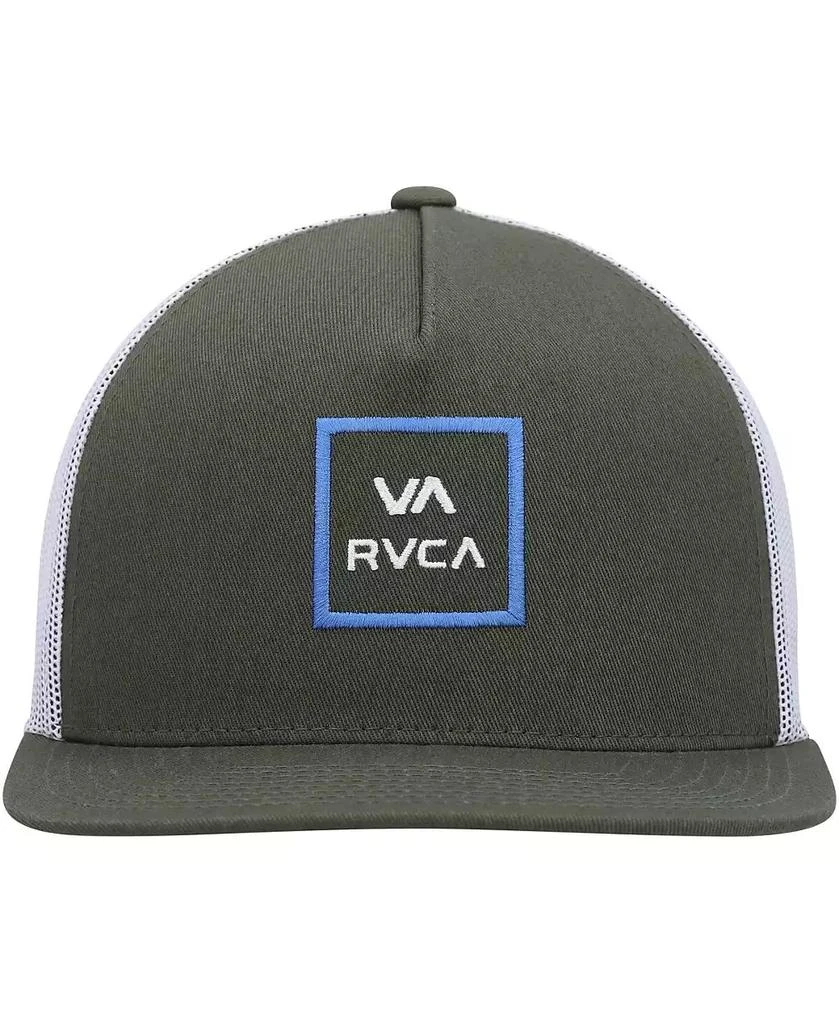 RVCA Men's Olive VA All the Way Trucker Snapback Hat 2
