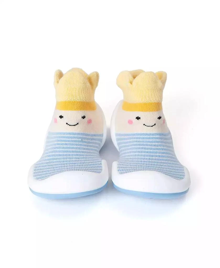 Komuello Infant Boys Breathable Washable Non-Slip Sock Shoes Crown Prince