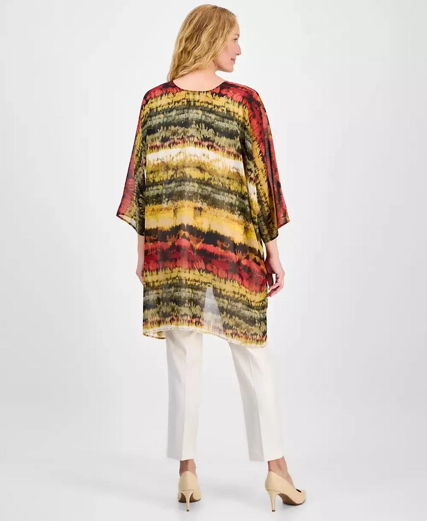 Anne Klein Women's Tie-Dyed Tie-Neck Kimono 4