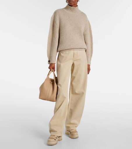 Bogner Shearling-trimmed leather ankle boots - Boots