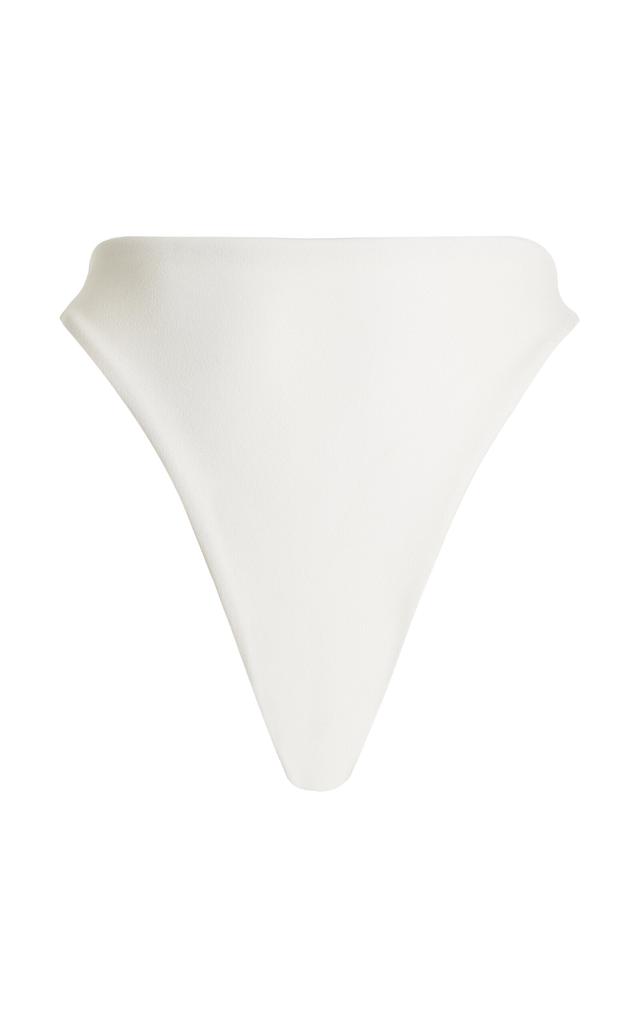 Haight Haight - High-Rise Crepe Bikini Bottoms - White - M - Moda Operandi