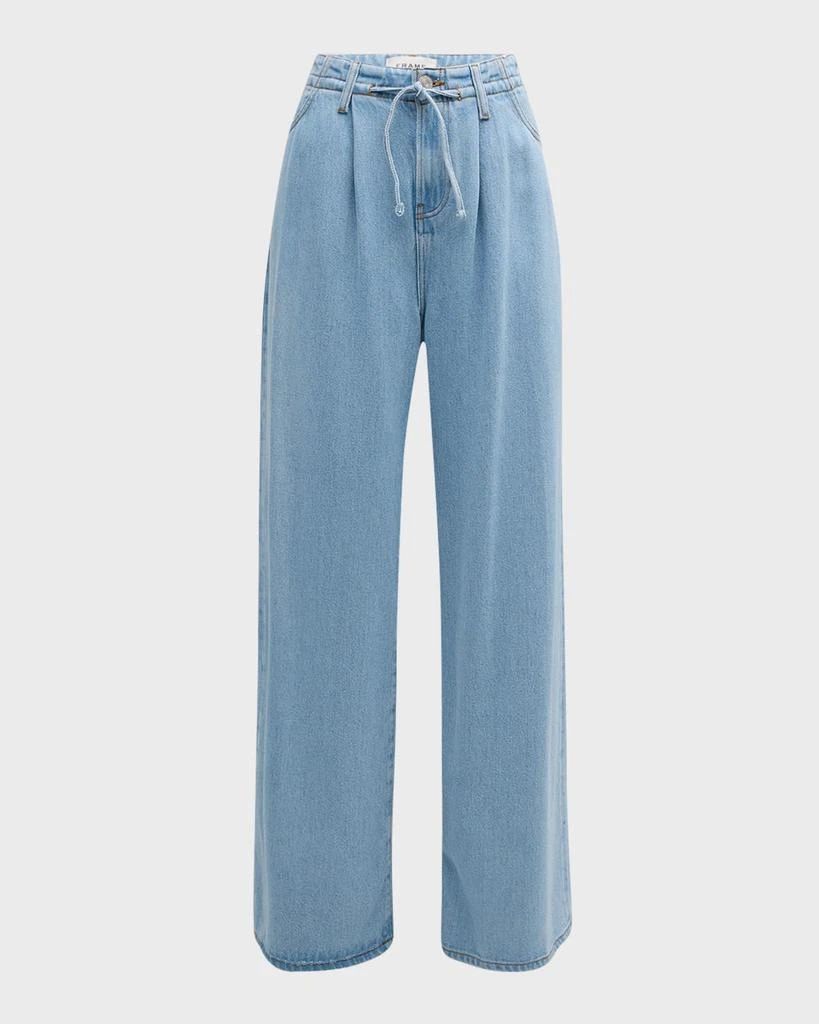 FRAME Super Drape Drawstring Wide-Leg Jeans 1