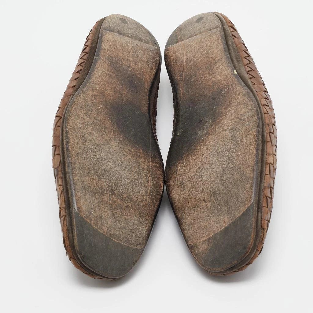 Bottega Veneta Bottega Veneta Brown Intrecciato Leather Slip On Loafers Size 43 6