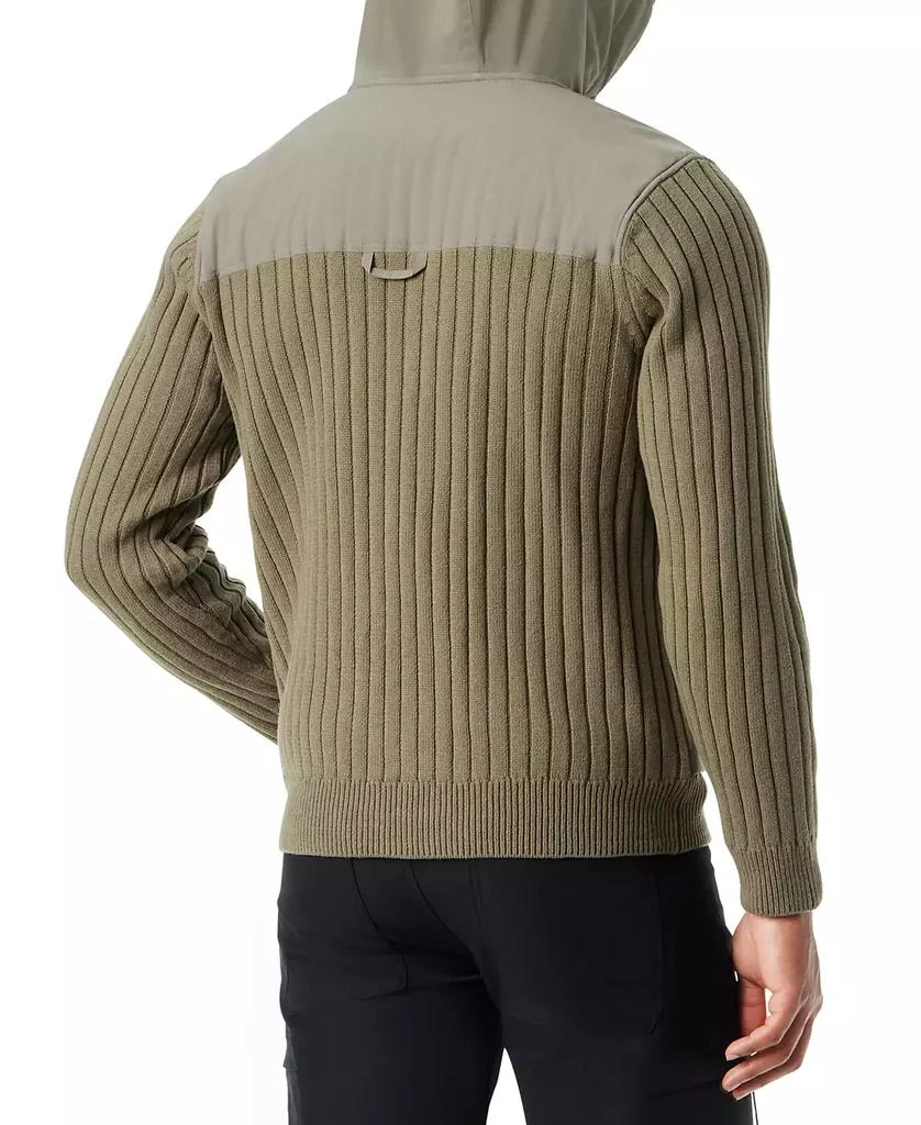 BASS OUTDOOR Men's Mixed Media Zip-Front Hooded Sweater Jacket 3